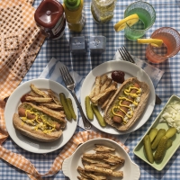 A WINTER INDOOR PICNIC:  Hotdogs and fries, well really CARROT dogs in a whole wheat bun with all the fixings. Fries, no oil, in the air frier. Picnic was delicious! My friend Barb made me do it!