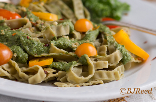 Edamame & Mung Bean Fettuccine with Pesto