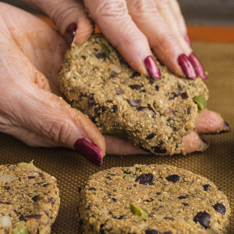 MAKING BUCKWHEAT GROATS and BLACK BEAN BURGER #1