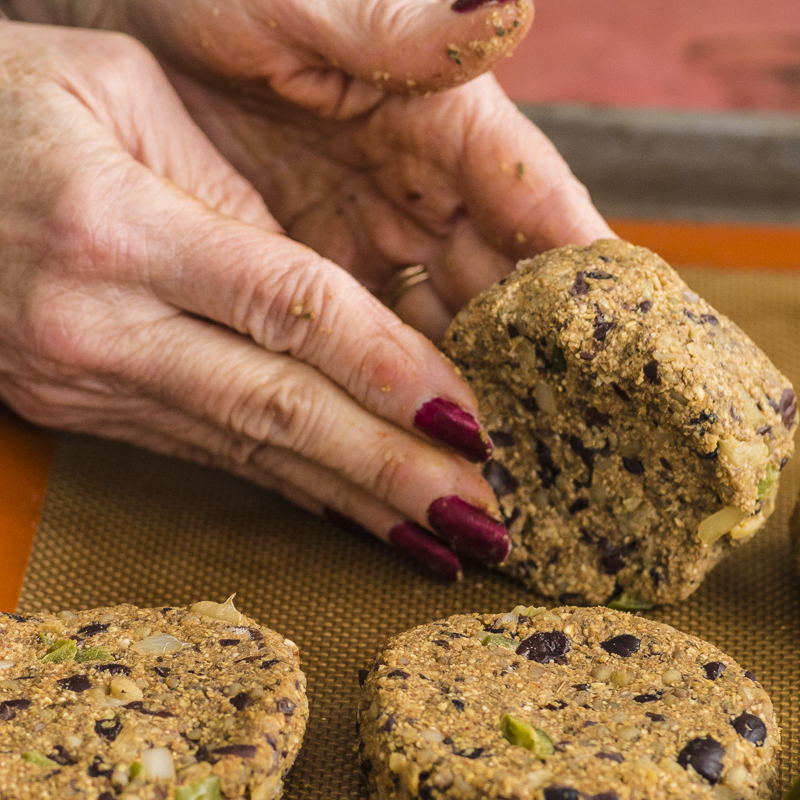 MAKING BUCKWHEAT GROATS and BLACK BEAN BURGER #2