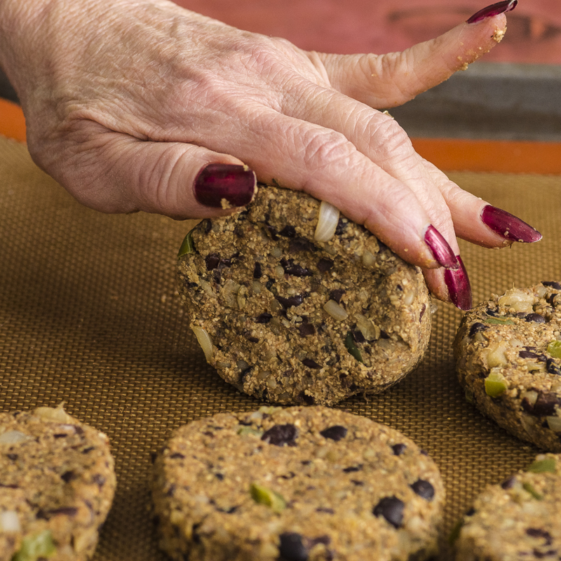 MAKING BUCKWHEAT GROATS and BLACK BEAN BURGER #3