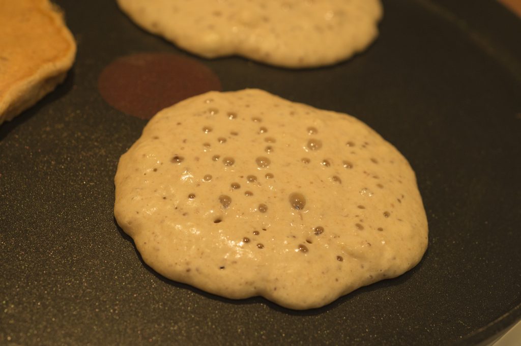 Pancakes on the griddle