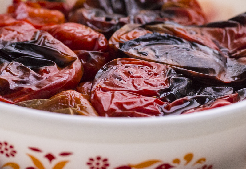 ROASTING RED BELL PEPPERS