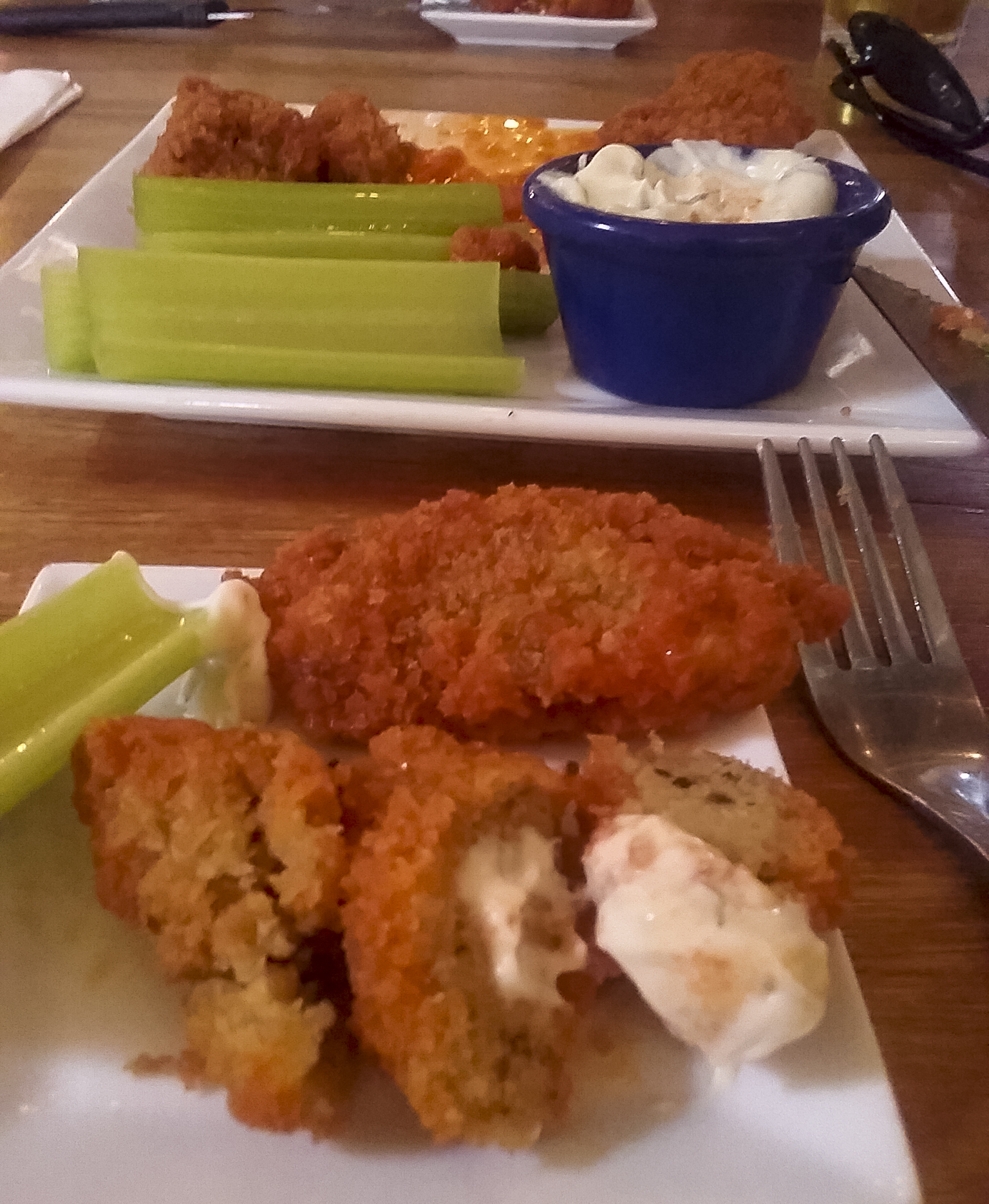 Wings and dip at Root Restaurant