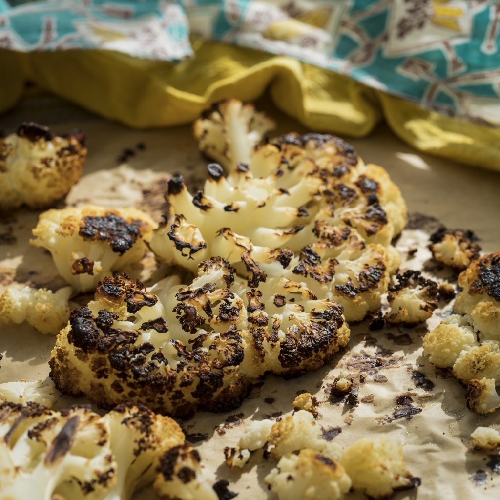 Roasting cauliflower