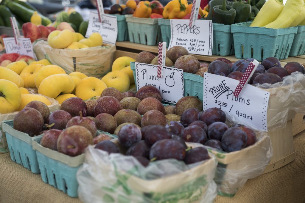 More colorful fruit and veggies.