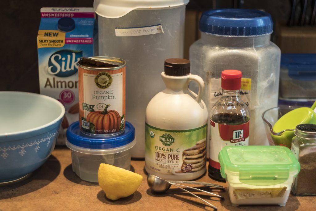 Pumpkin Pancake ingredients.