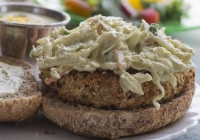 MOCK CRAB CAKE with SLAW