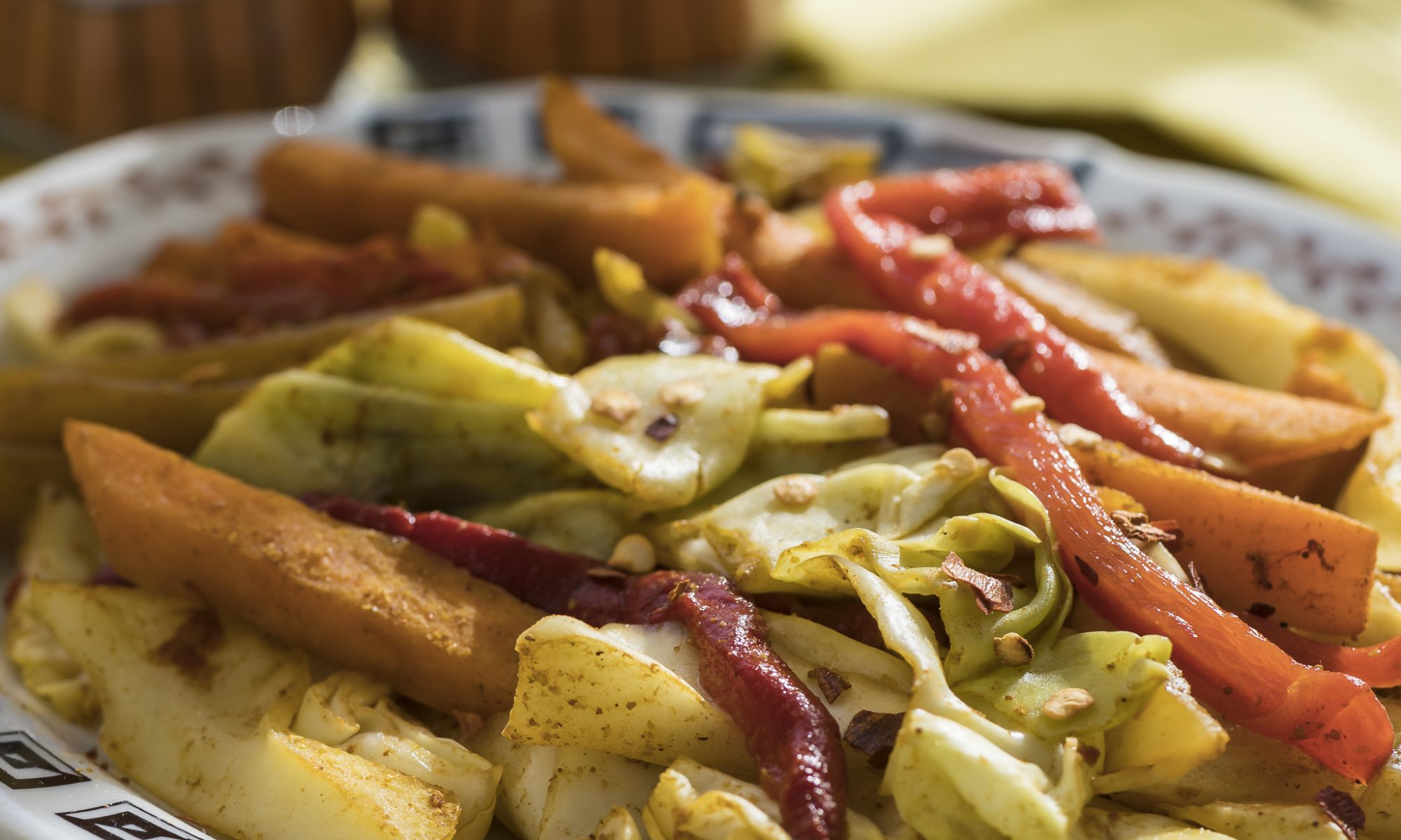 CURRIED CABBAGE and POTATOES INDIAN STYLE